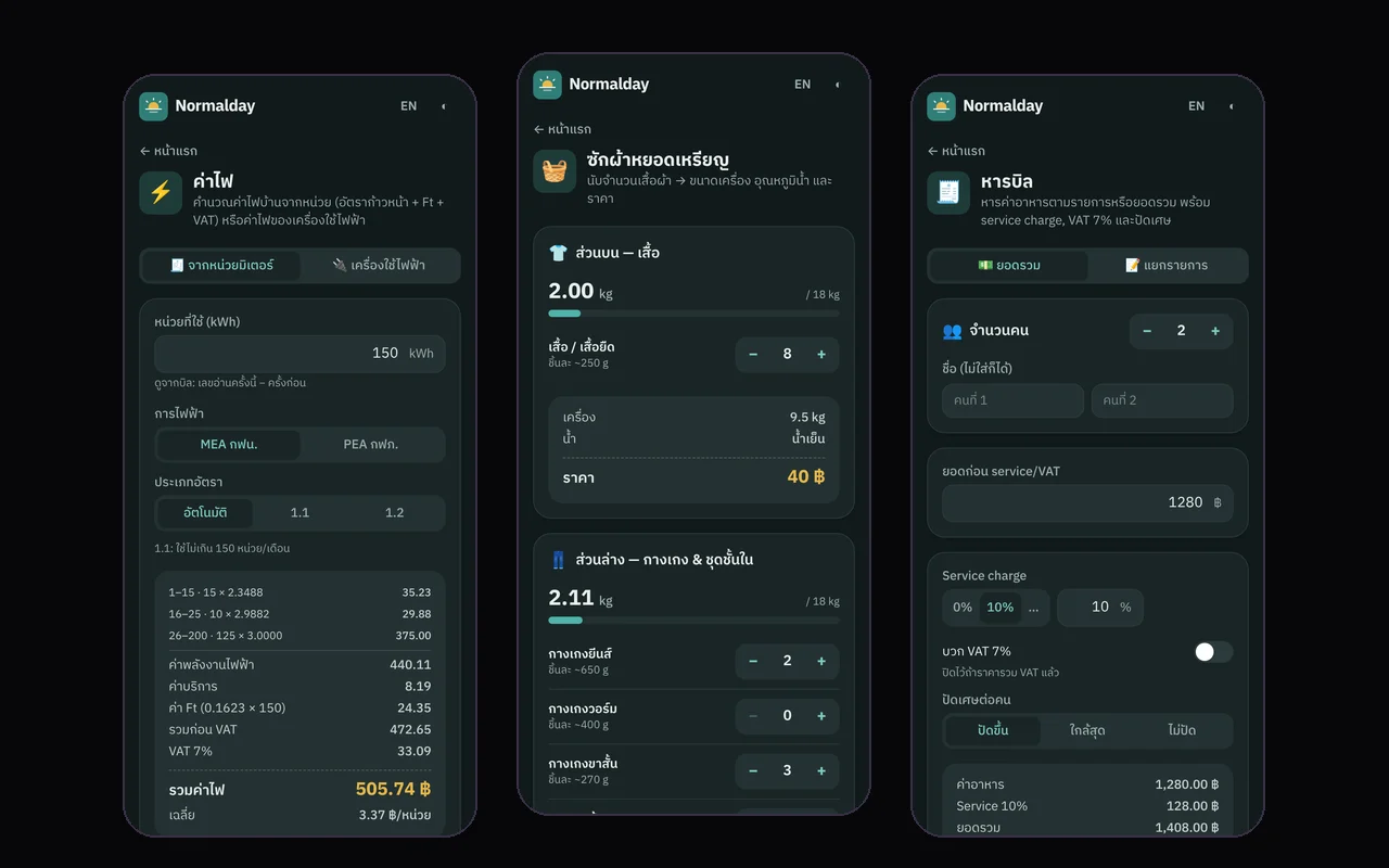 Screenshot of Normalday
